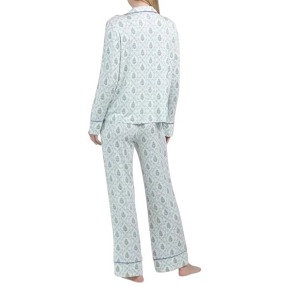 SHABBY CHIC Country Air 2pc Notch Collar Holiday Trellis Pajama Set - Picture 2 of 2